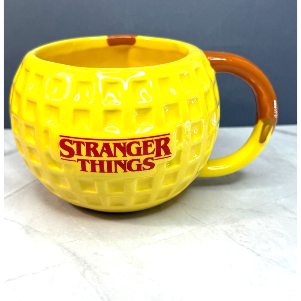 Core Home for Netflix's Stranger Things Yellow Waffle 3D Ceramic Mug 16 Ounces